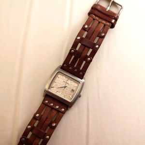 Fossil leather watch